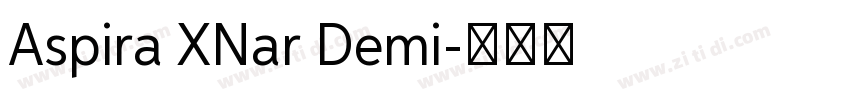 Aspira XNar Demi字体转换
